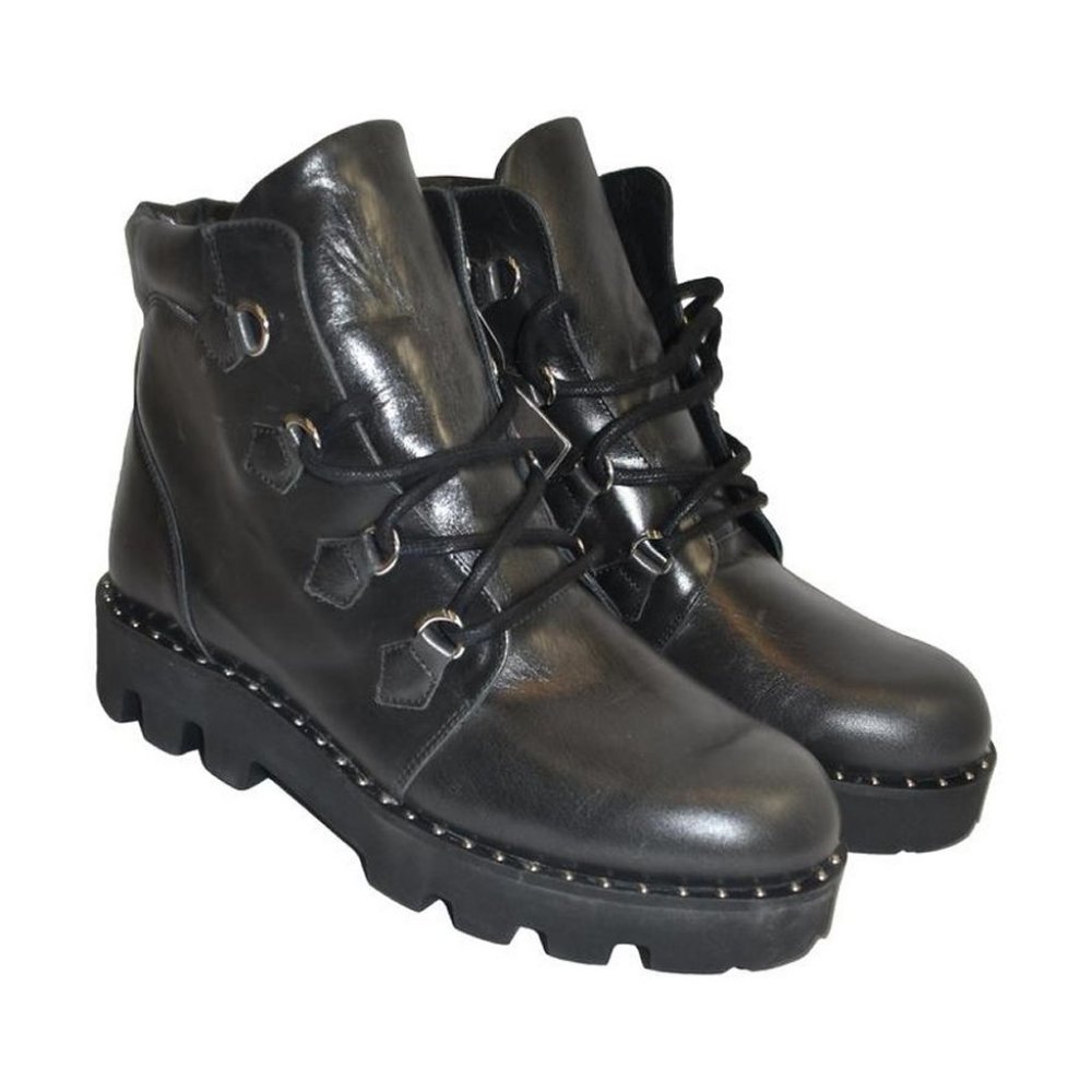 Montelliana La Montelliana Leather Hiking Boots Black Size 40 EU 10 US